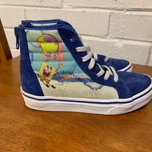SpongeBob SquarePants hi top Vans zip up back shoes